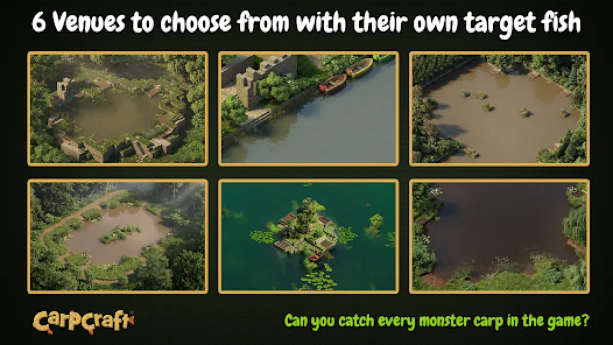 Ficha de espécies de carpa disponíveis em Carpcraft